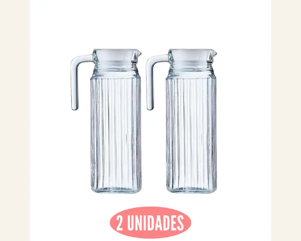 Kit com 2 jarras de vidro
